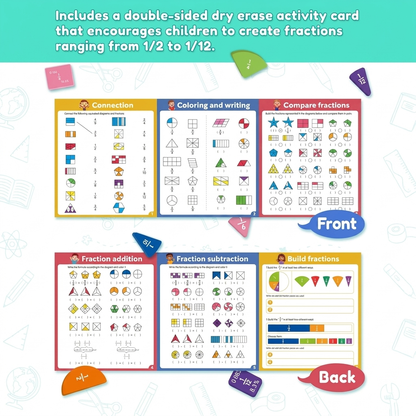 Magnetic Fraction Learning | Tri-Fold Book for Grades 3 to 5